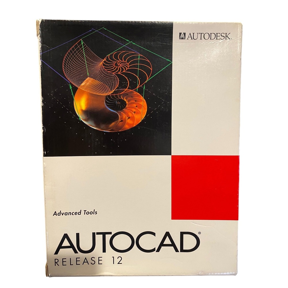Autodesk AutoCAD Release 12 DOS 386 Advanced Tools Manuals Set 1992‎ Vintage